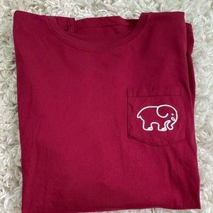 Maroon ivory Ella basketball long sleeved tee